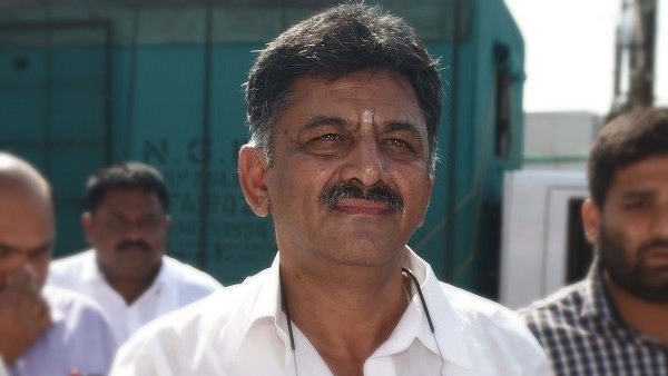 Congress leader D K Shivakumar at KPCC office in Bengaluru, India. (Arijit Sen/Hindustan Times via Getty Images)