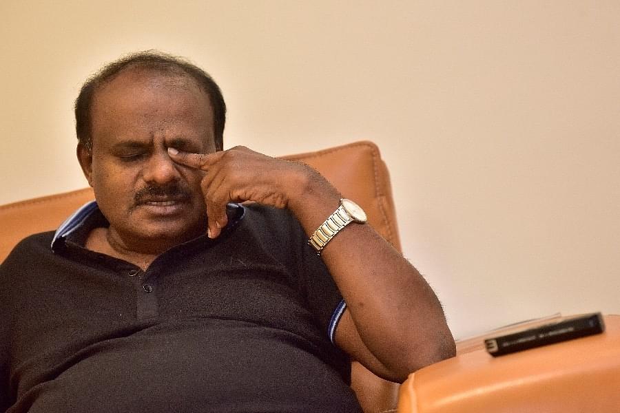 Cracks In Alliance? Teary-Eyed Kumaraswamy Says He Is Unhappy, Swallowing The Poison Of Coalition Government