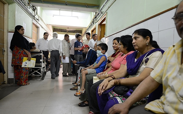 A private hospital in New Delhi. (Ramesh Pathania/Mint via Getty Images)