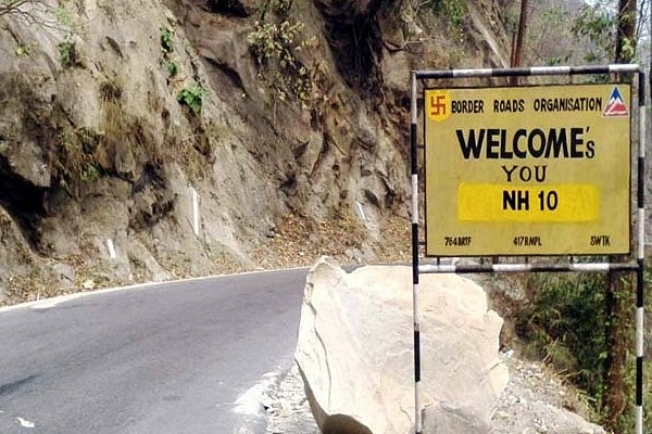 The existing National Highway 10, which connects Sikkim to the rest of the country.