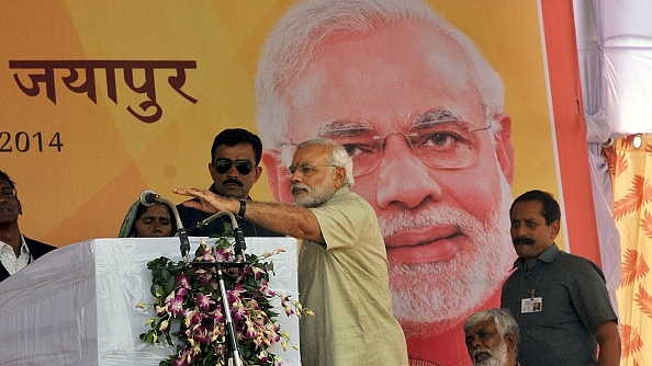 Narender Modi at Jayapur on 7 November 2014 in Varanasi