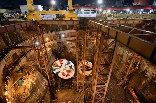 Tunnelling for Mumbai Metro’s Line 3 at Mahim (Kunal Patil/Hindustan Times via Getty Images)