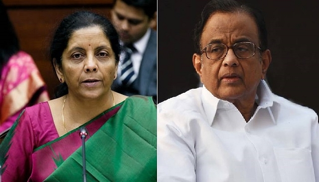 Defence Minister Nirmala Sitharaman and former Finance Minister P Chidambaram. 