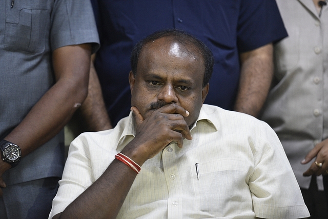 Karnataka Chief Minister H D Kumaraswamy. (Sanchit Khanna/Hindustan Times via GettyImages)