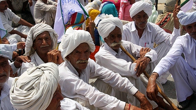 Farmers in Haryana. (Manoj Dhaka/Hindustan Times via Getty Images)