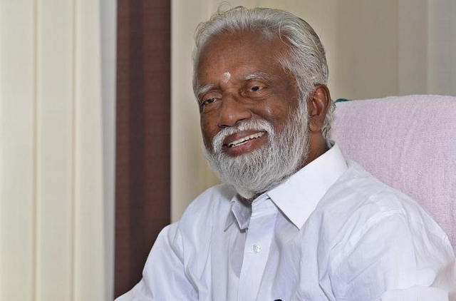 Kummanam Rajasekharan, the earlier BJP state chief. (pic via Twitter) 