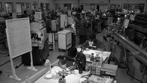 Inside and outside view of Titan watch Factory in Hosur. (Hemant Mishra/Mint via Getty Images)