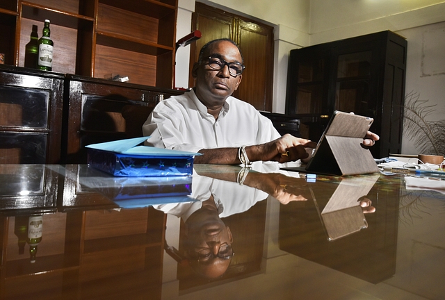 Justice (retired) Chelamswar at his residence in Delhi (Raj K Raj/Hindustan Times via Getty Images)