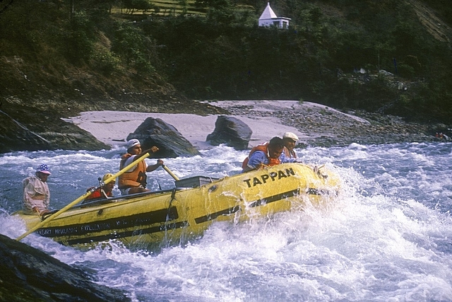 Water sports along the Ganga river. (Bhawan Singh/The India Today Group/Getty Images)