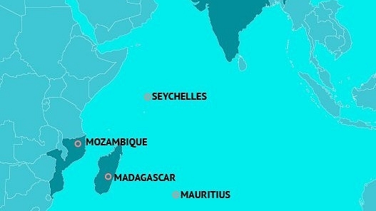 Seychelles in the Indian Ocean.&nbsp;