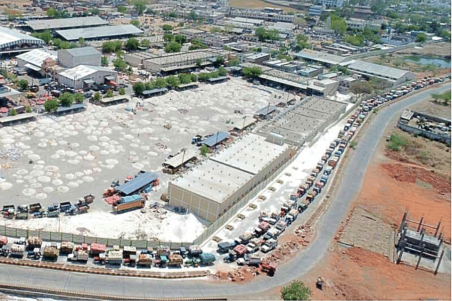 The farmer’s mandi in Mandsaur.&nbsp;