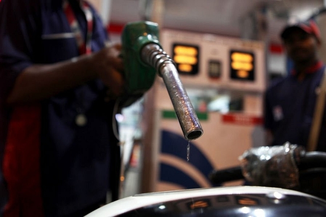 A petrol-pump in Prabhadevi, Mumbai. (Sattish Bate/Hindustan Times via GettyImages)