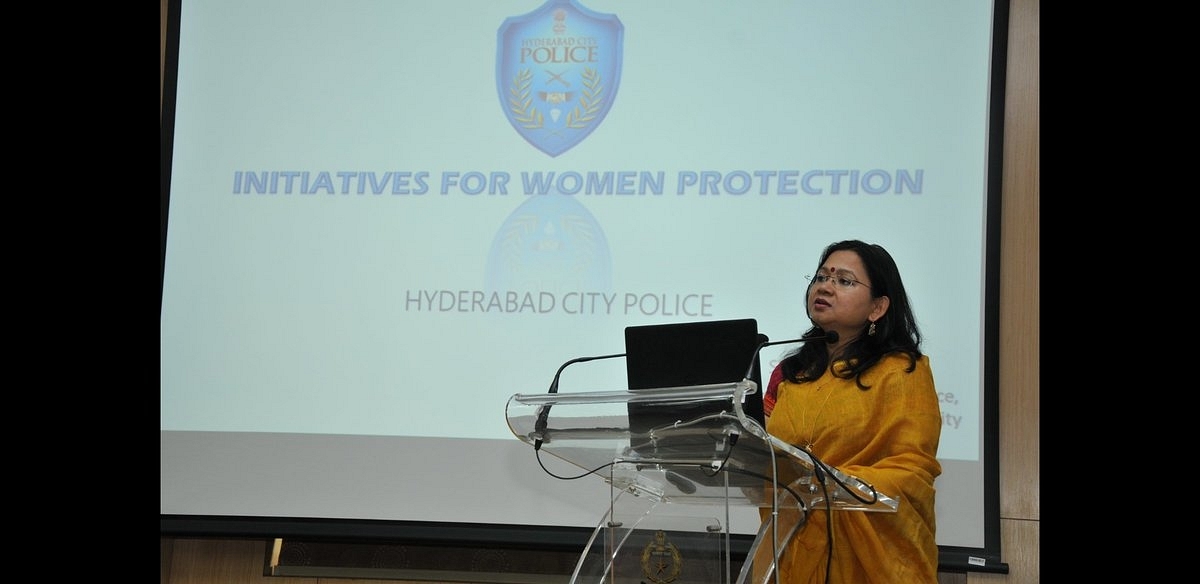 Swati Lakra’s presentation on the initiatives of Telangana Police at the National Police Academy. (Swati Lakra/Twitter)