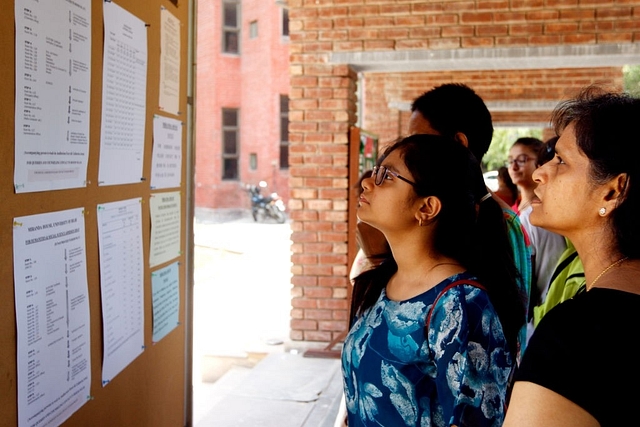  Students in Delhi University Campus seeking admission after University first cut off list of last year was out. (representative image) (Qamar Sibtain/India Today Group/Getty Images)