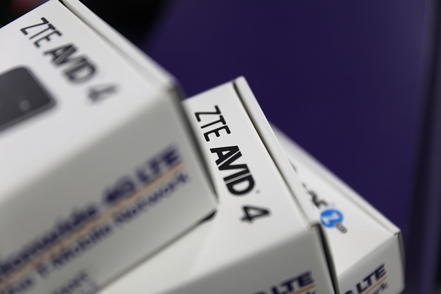 Boxes containing ZTE Avid phones at a store in Miami, Florida (Joe Raedle/Getty Images)