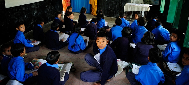 Students of Government Primary School on 29 September 2014 in Nainital, India. (Pradeep Gaur/Mint via Getty Images)