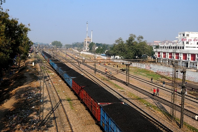 A train carrying coal in North India (Ramesh Pathania/Mint via Getty Images)