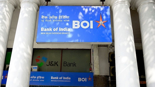 A Bank of India branch. (Pradeep Gaur/Mint via Getty Images)