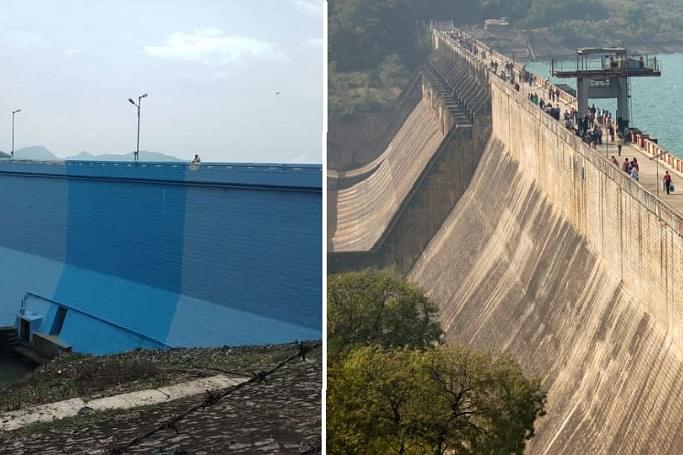 West Bengal Government Paints Jharkhand’s Massanjore Dam In Mamata Banerjee’s Favorite Shade