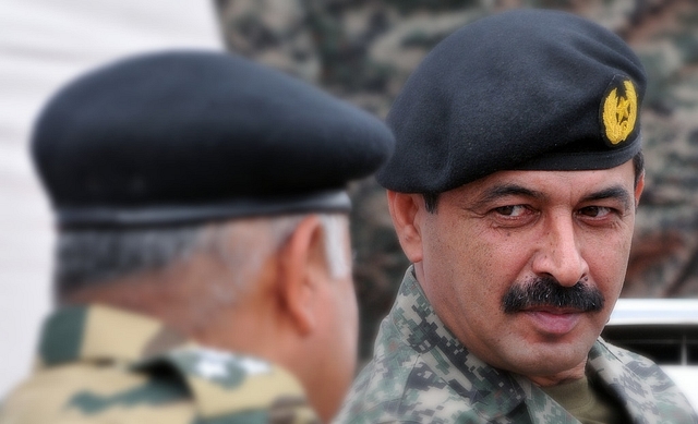 A Pakistan army officer in conversation with Border Security force officer. (Representative Image/Nitin Kanotra/Hindustan Times via Getty Images)