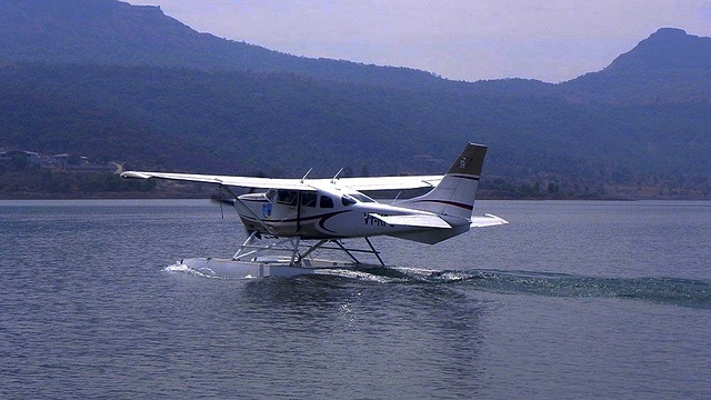 Mehair’s Seaplane at the Bhushi Dam near Lonavala, Maharashtra