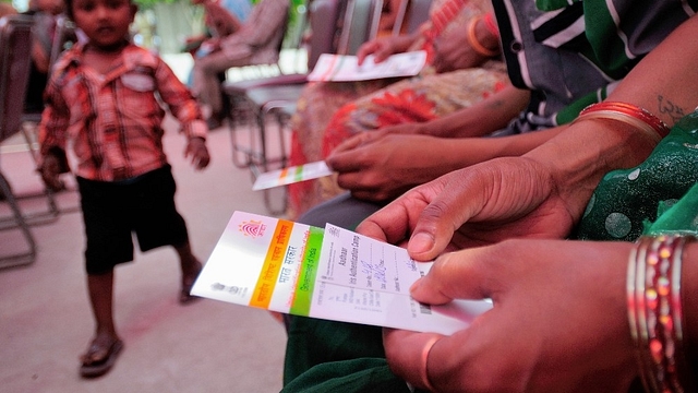 An Aadhaar registration camp. (Priyanka Parashar/Mint via Getty Images)&nbsp;