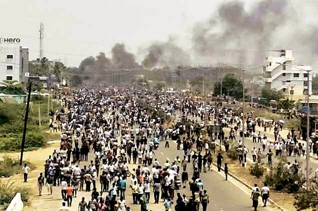 An anti-Sterlite protest