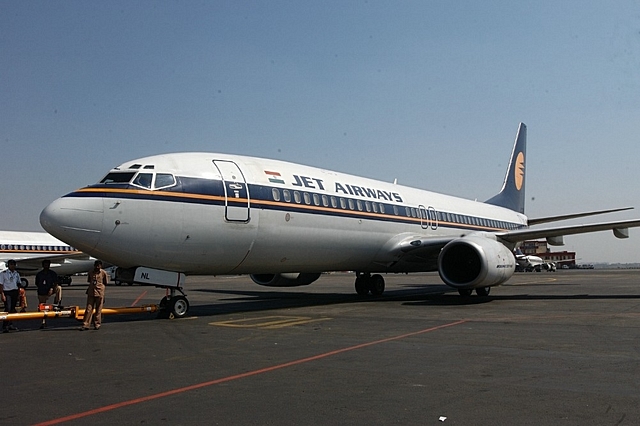 A Jet Airways plane (Bhaskar Paul/The India Today Group/Getty Images)&nbsp;