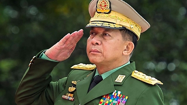 Myanmar Senior Gen. Min Aung Hlaing (Pic: Twitter)