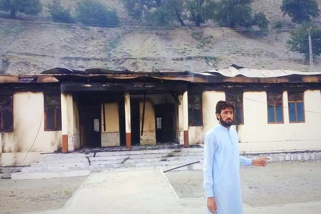 One of the schools that was burnt. (pic via Twitter)