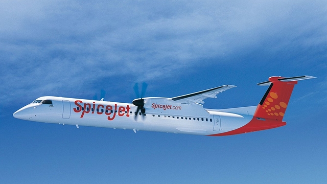 SpiceJet’s Bombardier Q400 (@CanadainIndia/Twitter)&nbsp;