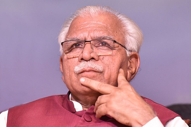 Haryana’s  Manohar Lal Khattar (Sanjeev Verma/Hindustan Times via Getty Images)