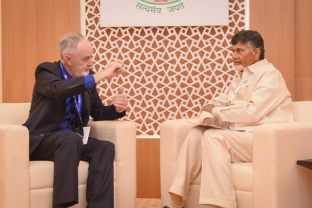 AP CM N Chandrababu Naidu with Mr Patrick Glynn. (pic via Facebook)