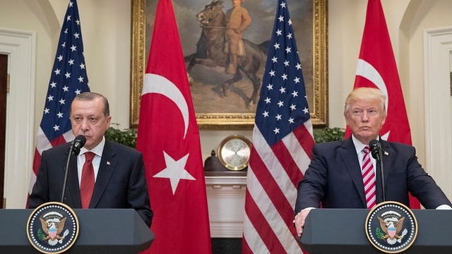 US President Donald Trump with Turkish President Recep Erdogan. (Michael Reynolds-Pool/Getty Images)