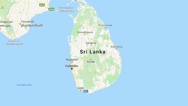 Sri Lanka. (via Google Maps)