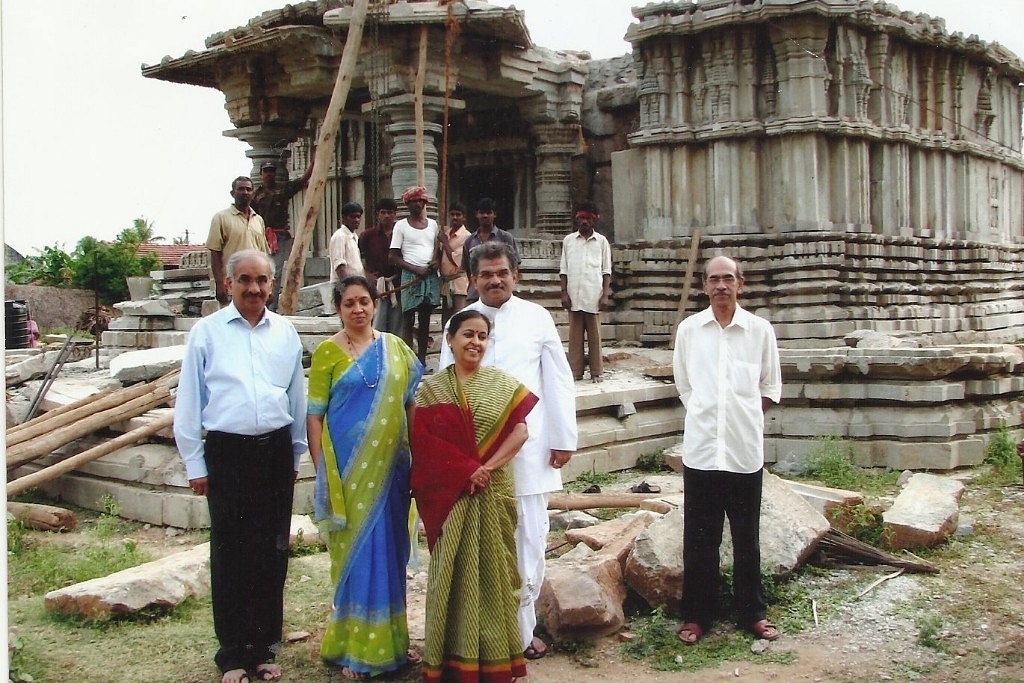 Dr Veerendra Heggade (centre) with family members also part of the trust.