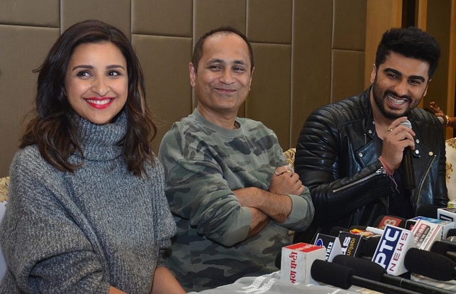 Parineeti Chopra and Arjun Kapoor with the movie’s director Vipul Amrutlal Shah (Sameer Sehgal/Hindustan Times via Getty Images)