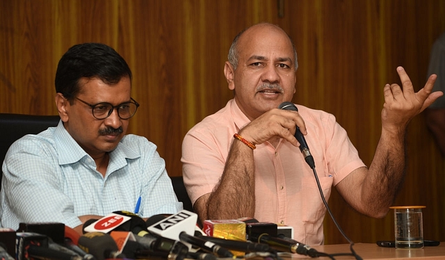  Delhi Chief Minister Arvind Kejriwal and his deputy Manish Sisodia (Sonu Mehta/Hindustan Times via Getty Images)