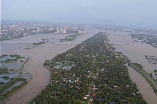 A flooded Aluva after water level rose in Periyar river. (Twitter)