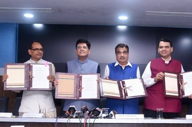 Shivraj SIngh Chuahan, Piyush Goyal, Nitin Gadkari and Devendra Fadnavis (Piyush Goyal/Twitter)