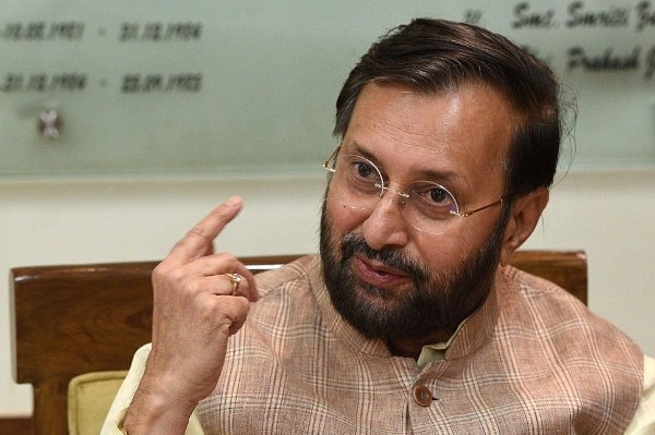 Union Human Resource Development Minister Prakash Javadekar  (Photo by Mohd Zakir/Hindustan Times via Getty Images)