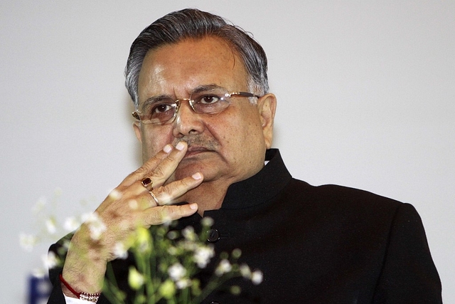 Chhattisgarh Chief Minister Raman Singh during a meeting in New Delhi. (Sonu Mehta/Hindustan Times via GettyImages)