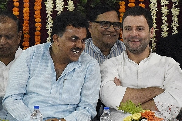 Sanjay Nirupam with Congress President Rahul Gandhi (Arijit Sen/Hindustan Times via Getty Images)