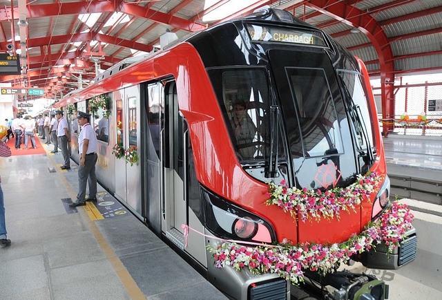 The Lucknow Metro. (Subhankar Chakraborty/Hindustan Times via Getty Images)