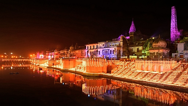 Yogi Adityanath Celebrates Biggest Deepotsav In Ayodhya(Photo by Deepak Gupta/Hindustan Times via Getty Images)