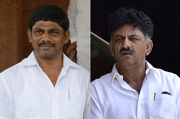 Left - DK Suresh (Sonu Mehta/Hindustan Times via Getty Images), Right - DK Shivakumar (Arijit Sen/Hindustan Times via Getty Images)