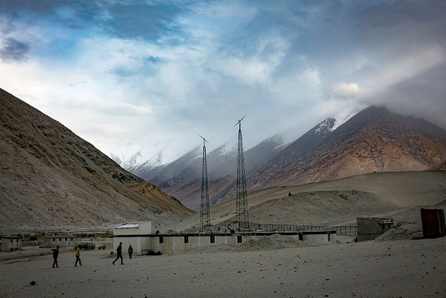 A solar-wind hybrid system in Ladkah. (Allison Joyce/Getty Images)