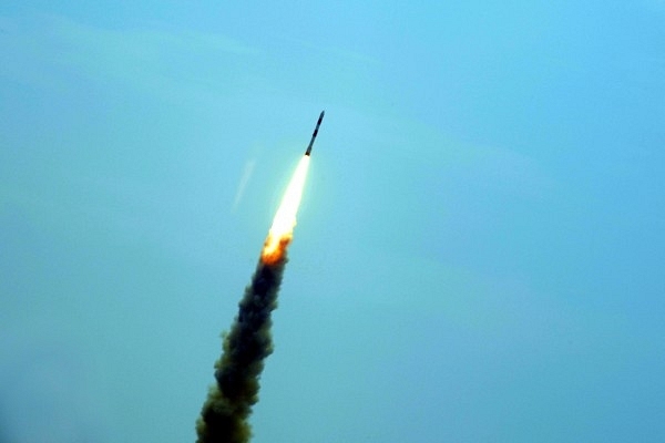  India’s PSLV-C23 launched by ISRO from the Satish Dhawan Space Centre  in Sriharikota, India. (Subrata Biswas/Hindustan Times via Getty Images)