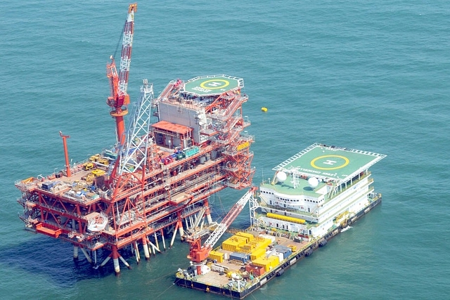 Control and raiser platform at Reliance Industries Krishna Godavari Water Basin. (Abhijit Bhatlekar/Mint via Getty Images)