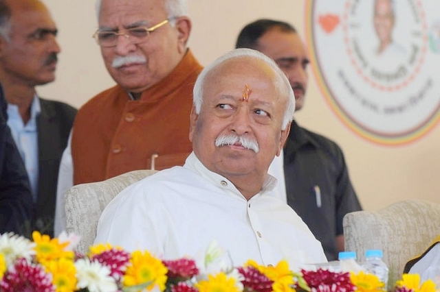 RSS chief Mohan Bhagwat. (Parveen Kumar/Hindustan Times via Getty Images)